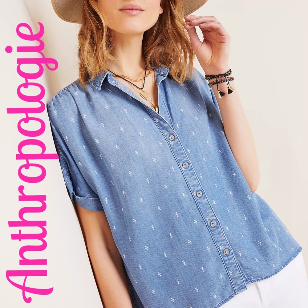 Anthropologie - Cloth & Stone Lace button down